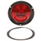 Truck-Lite 80 Series 1 Bulb Red Round Incandescent Stop/Turn/Tail Light Kit 12V with Black Flange Mount - 80334R