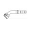 MEI No. 8 45 Deg. Aeroquip EZ Clip Steel Fitting - 4407EZ
