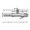 Kysor Aeroquip E-Z Clip Straight Male O-Ring Fitting Short Pilot No. 10 x No. 12 with R-134a Low Side Charge Port - 2631507