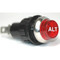 K-Four Chrome Bezel Large Indicator Switch 3/4 in. 12V with Replaceable Lamp and Red-ALT Lens - 17-430-07