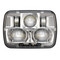JW Speaker Model 8910 Evolution 2 ECE LED LHT High and Low Beam Heated Headlight 12-24V with Chrome Inner Bezel - 0554421
