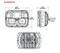 JW Speaker Model 8910 Evolution 2 DOT/ECE LED RHT High and Low Beam Heated Headlight 12-24V with Chrome Inner Bezel - 0554461