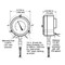 Murphy 4.5 in. Dial Panel Mount Temperature Swichgage 130-350F with 30 ft. Cap Length - SPLFC-350P30