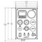 Murphy PV101 Flat Stop Button Panel 12/24VDC with T4 Switch PWM 5V Morse and E-Stop Throttle - ML150-T4-ES-MTPWM-FP