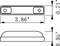 Heavy Duty Lighting 4 in. Slim Line 3 Wire Clearance Marker Light 6 LED Red with Clear Lens - HD40106RC-3