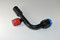 Red Dot 90 Deg. Female O-Ring Steel Fitting No. 8 x Hose No. 8 Reduced Bead Lock with R134a Charge Port - 70R9998S / RD-5-8908-0P