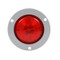 Truck-Lite 30221R 30 Series Red Round Incandescent Marker Clearance Light PL-10 12V PC2 with Gray Polycarbonate Flush Flange Mount