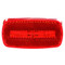 Signal-Stat 2 Bulb Red Rectangular Incandescent Reflectorized Marker Clearance Light 12V with White ABS Bracket Mount by Truck-Lite - 1222