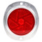 Signal-Stat Red Round Armored Reflector with 2 Screw Silver Aluminum Bracket Mount by Truck-Lite - 43