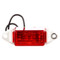 Signal-Stat 1 Bulb Red Rectangular Incandescent Pee Wee Marker Clearance Light 12V with 2 Screw White ABS Bracket Mount by Truck-Lite - 1507