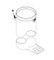Alemite Container Assembly without Decal for High-Pressure Bucket Pump 6713-4 - 308725-B4