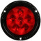 Truck-Lite Super 44 6 Diode Red Round LED Stop/Turn/Tail Light 12V with Black Flange Mount - 44326R