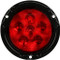 Truck-Lite Super 44 6 Diode Red Round LED Stop/Turn/Tail Light 12V with Black Flange Mount - Bulk Pkg - 44326R3