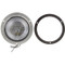 Truck-Lite 80 Series 1 Bulb Clear Round Incandescent Back-Up Light 12V with Gray Flange Mount - 80344