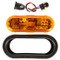 Truck-Lite 60 Series 44 Diode Yellow Oval LED Front/Park/Turn Light Kit 12V with Black PVC Grommet Mount - 60094Y