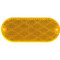 Signal-Stat Yellow Oval Reflector with 2 Screw/Adhesive Mount by Truck-Lite - 54A