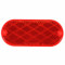 Signal-Stat Red Oval Reflector with 2 Screw/Adhesive Mount- Bulk Pkg - 54-3 by Truck-Lite