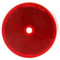 Signal-Stat 3.5 in. Red Round Reflector with 1 Screw White ABS Mount - 57 by Truck-Lite