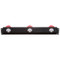 Truck-Lite 10 Series 3 Lights Red Round Incandescent Identification Bar Light Kit 12V with Black 6 in. Centers - 10744R