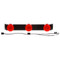 Truck-Lite 10 Series 3 Lights Red Round Incandescent Identification Bar Light Kit 12V with Black 6 in. Centers - 10744R