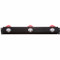 Truck-Lite 10 Series 3 Lights Red Round Incandescent Identification Bar Kit 12V with Black 6 in. Centers - Bulk Pkg - 10744R3