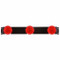 Truck-Lite 10 Series 3 Lights Red Round Incandescent Identification Bar Kit 12V with Black 6 in. Centers - Bulk Pkg - 10744R3