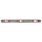 Truck-Lite 15 Series 3 Lights Red Rectangular Incandescent Identification Bar Light Kit 12V with Silver 6 in. Centers - 15741R