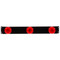 Truck-Lite 30 Series 3 Lights Red Round Incandescent Identification Bar Light 12V with Black 6 in. Centers Kit - 30740R