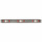 Truck-Lite 15 Series 3 Lights Red Rectangular Incandescent Identification Bar Light Kit 12V with Silver 6 in. Centers  - Bulk Pkg - 15741R3