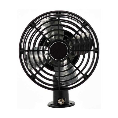 MEI Matte Black Dash Fan 12V Round Base - 3857