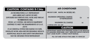 Red Dot Disclaimer Label 79R0020 / RD-5-7106-0M