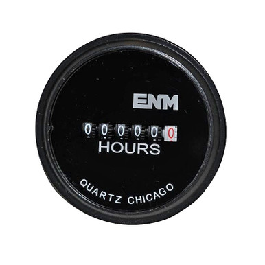 Contaore ENMCO T40B45 10-80V DC 6 Cifre Rotondo 2.75'' Lunetta Faccia Flangia