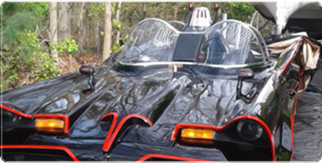 The Batmobile lives in the BatCapsule!