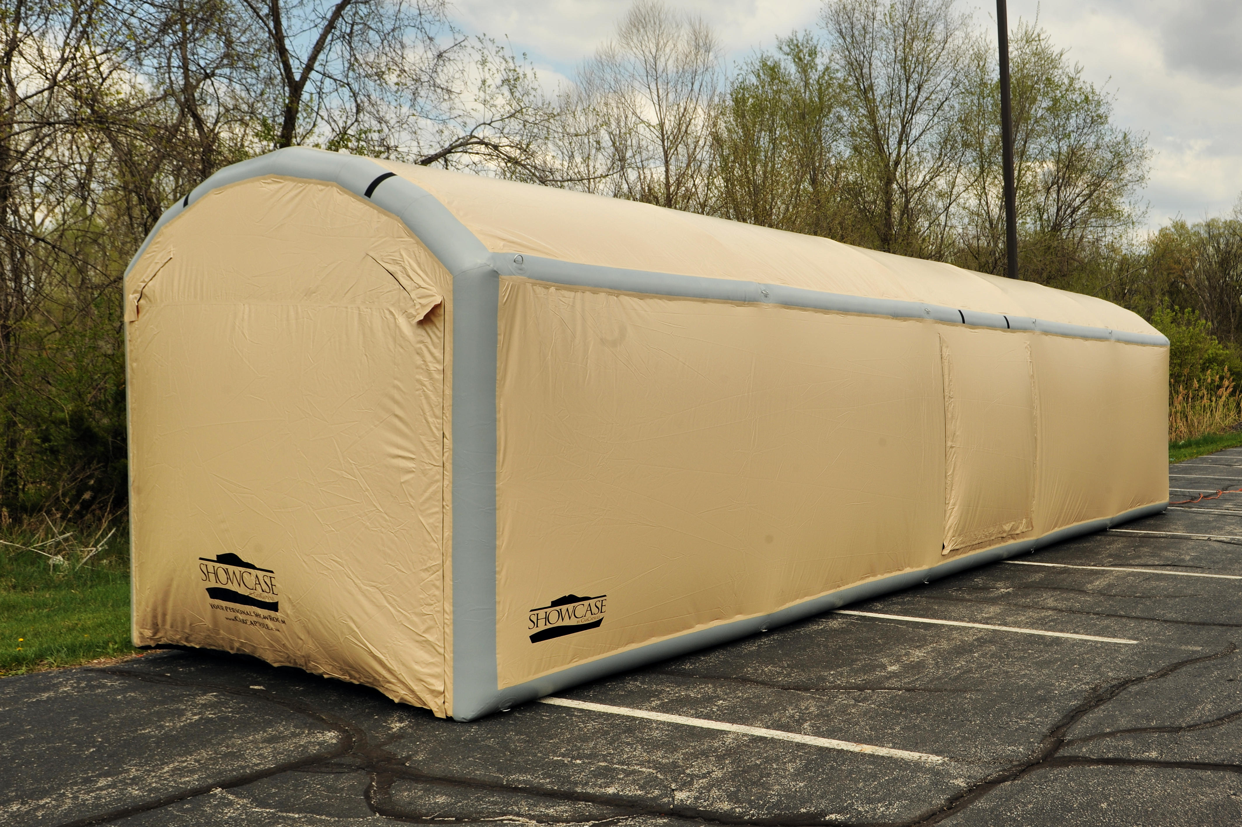 36' Arch Roof 9' High Outdoor Showcase | Outdoor Car Storage