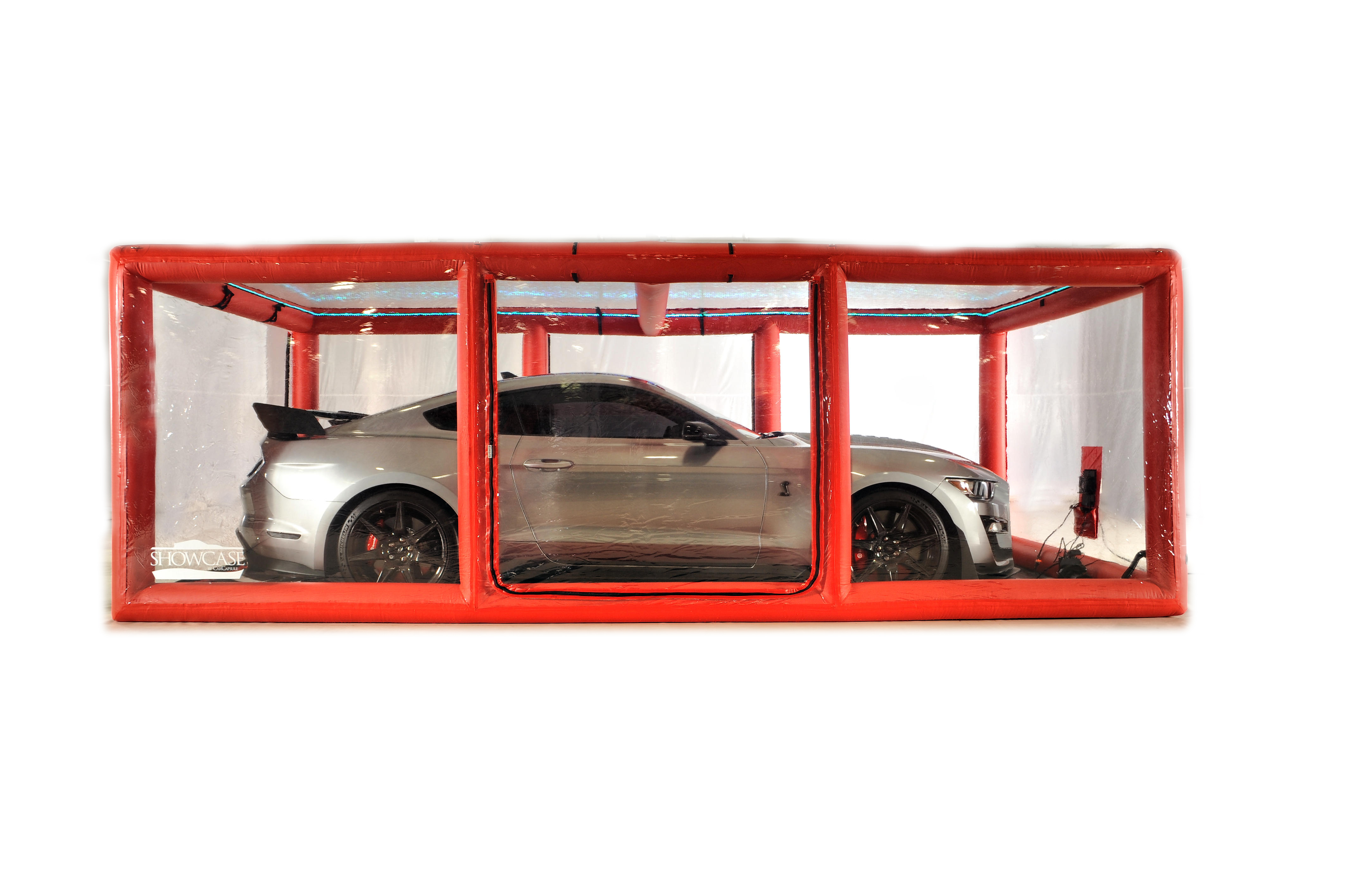 CarCapsule 18' Showcase Car Storage Bubble With Frame Red Scorcher