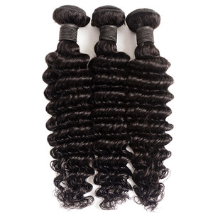 High Quality 3 Bundles Virgin Malaysian Human Hair Deep Curly Weave