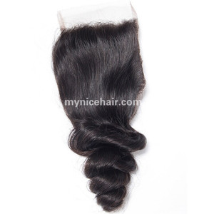 Transparent Lace 4X4 Pre-plucked Top Closure Loose Curly Virgin Human Hair Transparent Lace 4X4 Pre-plucked Top Closure Loose Curly Virgin Human Hair