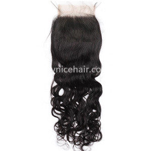Transparent Lace 4X4 Pre-plucked Top Closure Natural Wave Virgin Human Hair Transparent Lace 4X4 Pre-plucked Top Closure Natural Wave Virgin Human Hair