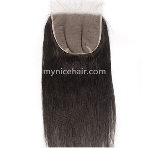5x5 6x6 7x7 Pre-plucked Top Closure Virgin Straight Human Hair