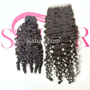 4X4  Closure Burmese Curly Virgin Remy Human hair HD & Transparent Available