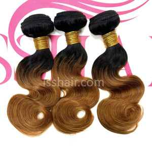 High Quality 3 Bundles body wave ombre 1b/30 Virgin Remy Human Hair