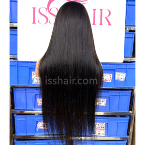 13x4 180% density Straight Natural Black Remy Virgin Human Hair wig only Medium cap available