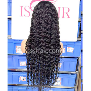 13x4 180% density Water Wave Natural Black Remy Virgin Human Hair wig only Medium cap available