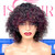 Water Wave fringe bangs short wig highlight colours 1b&99j