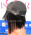 Double drawn bone straight fringe bangs Bob wig 1B Natural Black