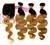 High Quality 1 Bundle Body Wave Ombre 1b/27 blond Virgin Remy Human Hair Weave