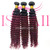 High Quality 3 Bundles deep wave ombre 1b/99j Virgin Remy Human Hair