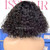 5X5 220% density Water Wave 10inch Bob Remy Virgin Human Hair wig Natural black