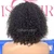 Fringe bangs 12inch bob Double Drawn Pixie Curly 200% density 1B Natural Black Only medium cap available