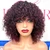 Fringe bangs 12inch bob Double Drawn Pixie Curly 200% density colour burgundy medium cap available